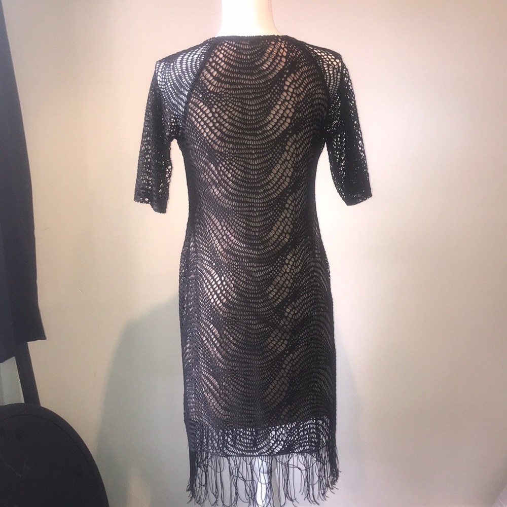 Black Fringe Dress - Picture 4 of 6